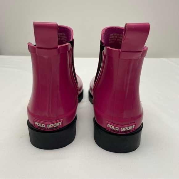 Polo Sport Ralph Lauren Pink Rain Boots Women’s Size 7 - Picture 2 of 8